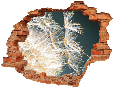 Hole in the wall sticker A floral landscape behind the hole