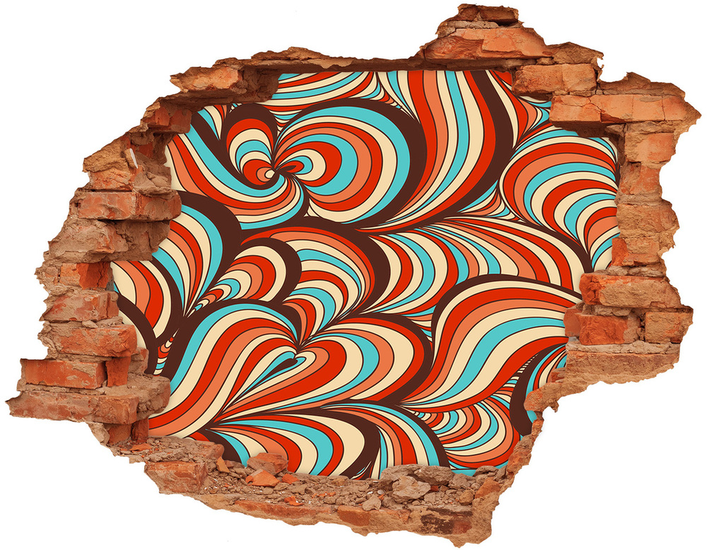 Hole in the wall sticker Rotating pattern