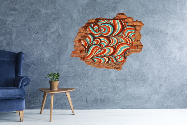 Hole in the wall sticker A colorful swirl of patterns