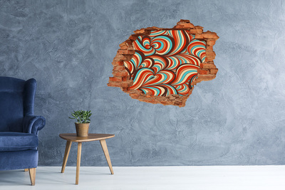 Hole in the wall sticker Rotating pattern