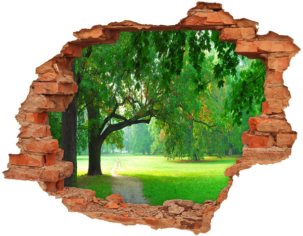 Hole wall sticker Green park in the sun