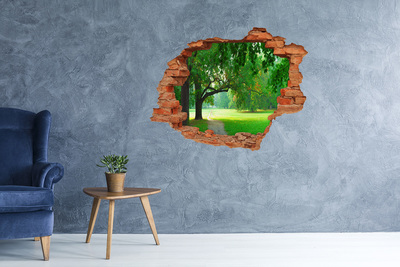 Hole wall sticker Green park in the sun