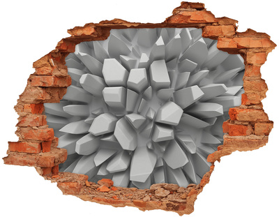 Hole in the wall sticker 3D abstraction