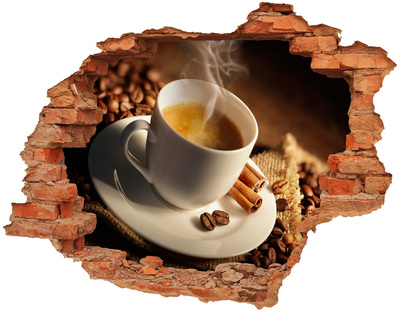 3D wall hole Coffee in a cup