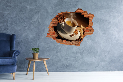 3D wall hole Coffee in a cup