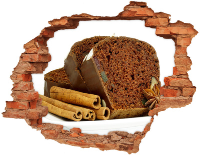 Hole wall sticker Chocolate cake with spices