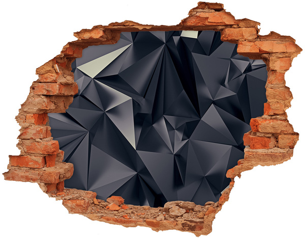 Hole wall sticker Black, geometric depth