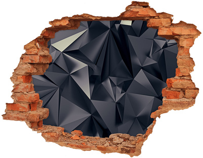 Hole wall sticker Black, geometric depth