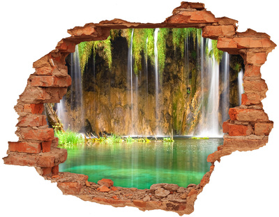 Hole wall sticker Waterfall in the cave