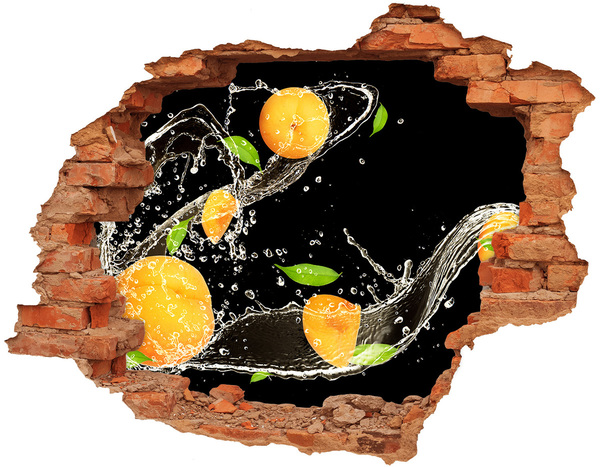 3D wall hole Apricots and water