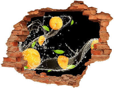 3D wall hole Fruit Waterfall in a Hole in the Wall
