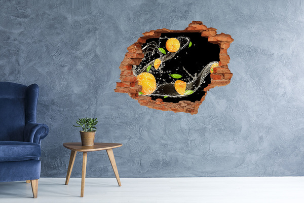 3D wall hole Fruit Waterfall in a Hole in the Wall