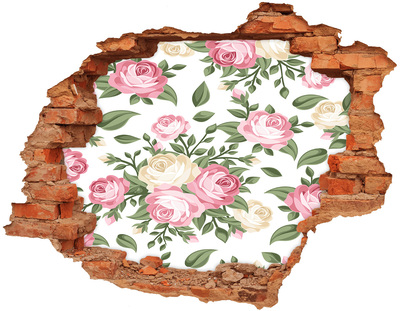 3D wall hole Roses