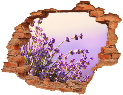 Hole in the wall sticker Lavender flowers in the morning light