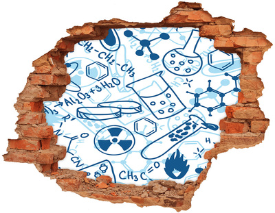 Hole wall sticker Science laboratory
