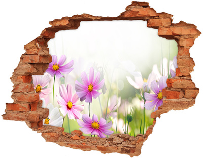 Hole wall sticker Flowers in the meadow