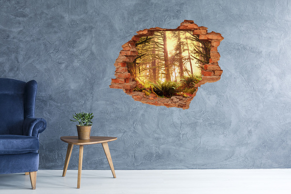 Hole in the wall decal A forest oasis in the sunshine