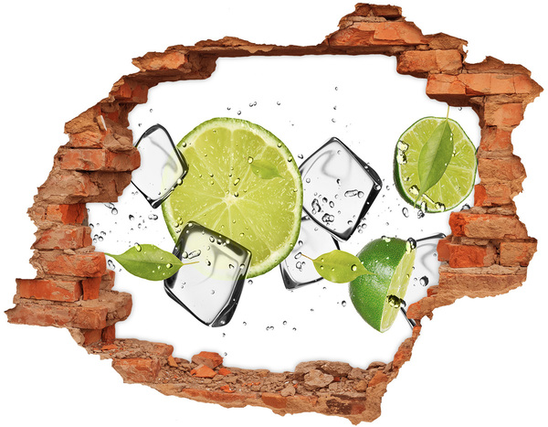 Hole in the wall decal Ice lime