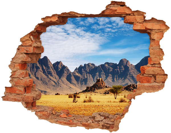 Hole in the wall decal Mountain landscape in Africa