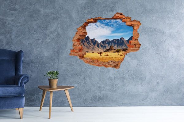 Hole in the wall decal Mountain landscape in Africa