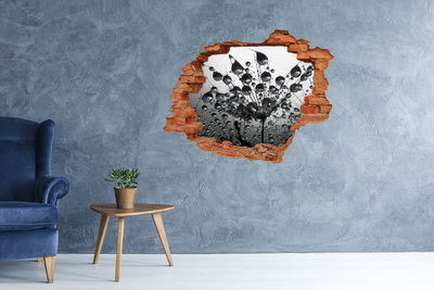 Hole wall sticker Dandelion seeds