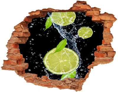 Hole wall sticker Refreshing lemon cocktail