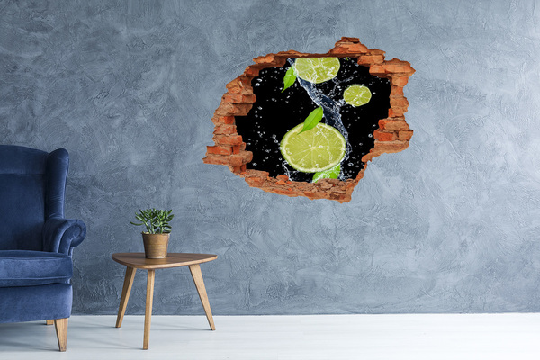 Hole wall sticker Refreshing lemon cocktail