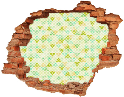 3D wall hole Colorful patterns in a hole in the wall