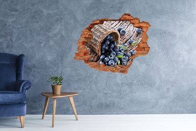 Hole wall sticker Berries in the basket