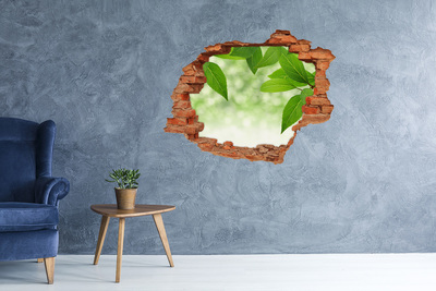 Hole wall sticker A green oasis in concrete