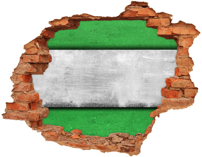 3D wall hole Green concrete wall