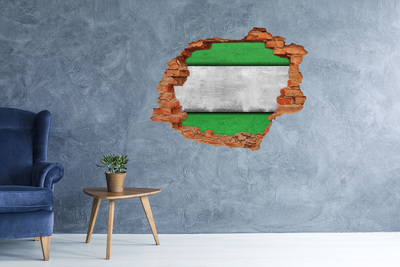 3D wall hole Green concrete wall