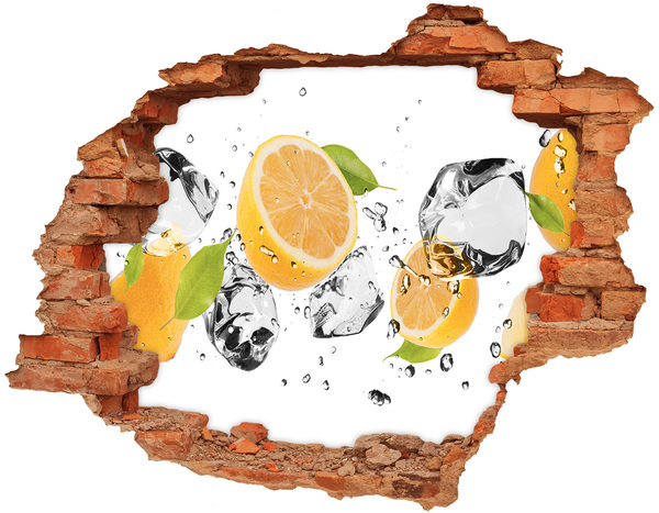 Hole in the wall sticker Lemon and water