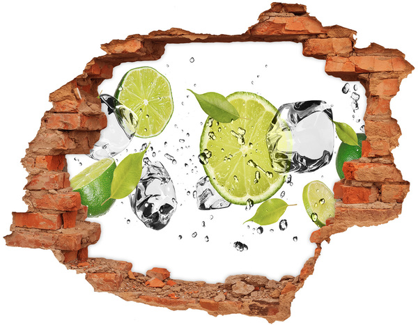 Hole in the wall decal A refreshing cocktail with lime