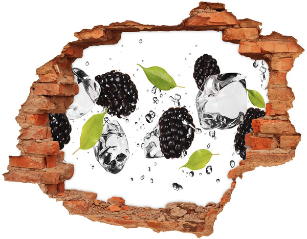 Hole in the wall decal Fruit explosion in concrete