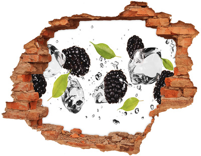 Hole in the wall decal Cherries and water