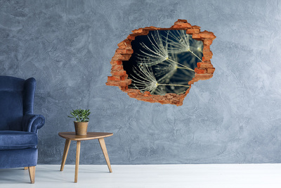 Hole in the wall decal Dandelion flowers in water