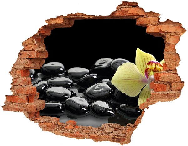 Hole in the wall sticker Orchid