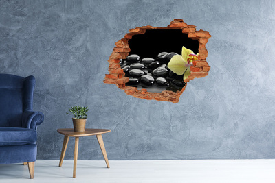 Hole in the wall sticker Orchid