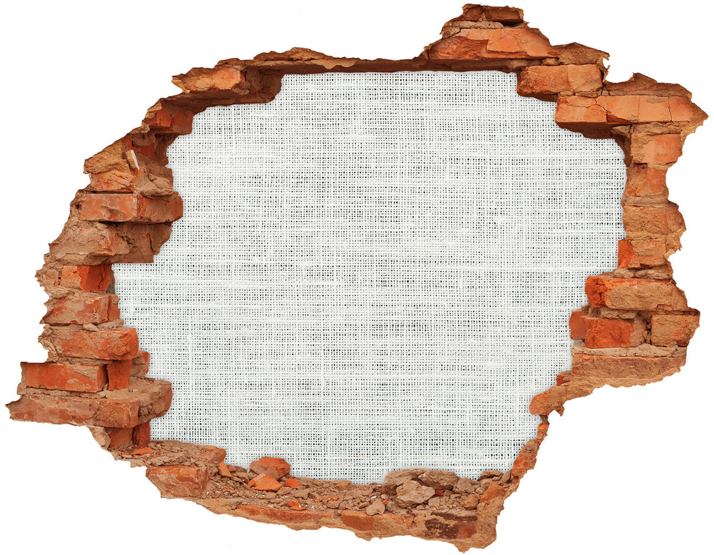 Hole wall sticker Linen white canvas