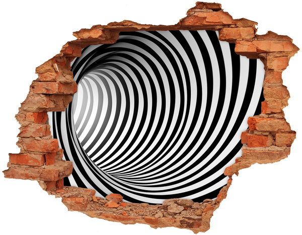 Hole wall sticker The illusion of a spinning tunnel