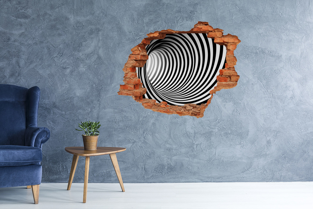 Hole wall sticker 3D tunnel