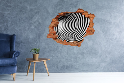 Hole wall sticker The illusion of a spinning tunnel