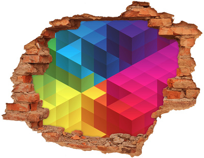 3D wall hole Geometric background