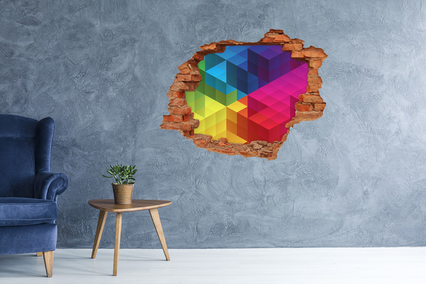 3D wall hole Colorful illusion of space