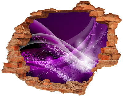 3D wall hole Purple space in the wall