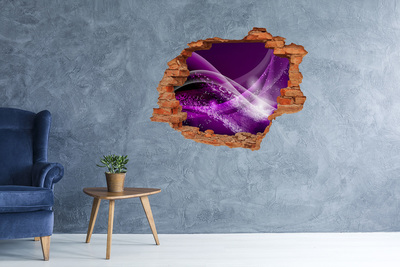 3D wall hole Purple space in the wall