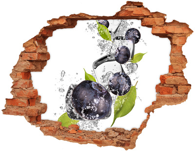 3D wall hole wallpaper Fruity Ice Waterfall