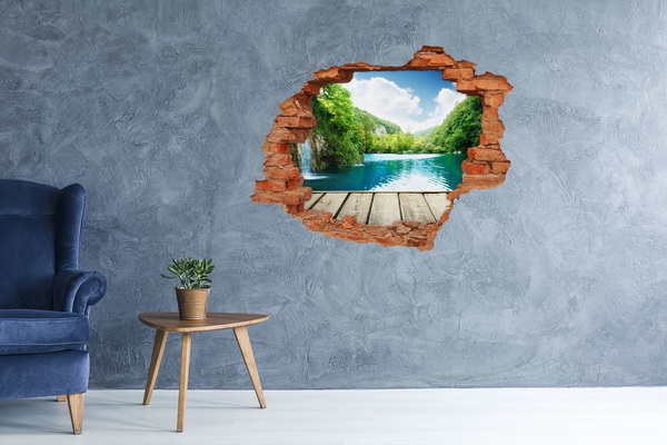 Hole in the wall decal Waterfall in the forest