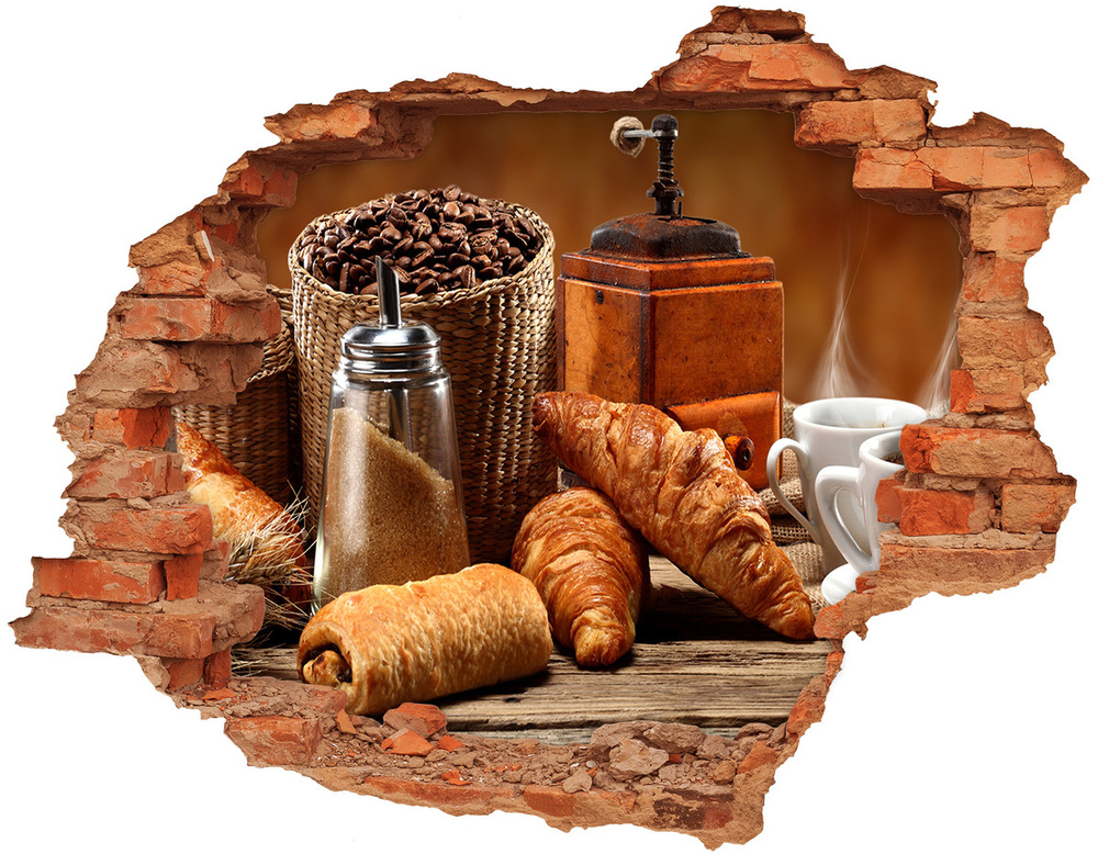 Hole in the wall decal Breakfast